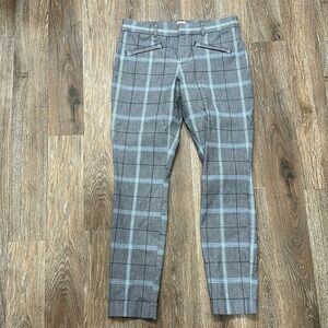 GAP Gray Plaid Ankle Pants